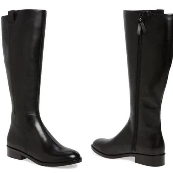 Cole Haan Katrina Knee-High Riding Boots Black Leather Size 9.5B - Picture 3 of 14